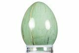 Polished Green Magneprase Egg - Western Australia #312669-1